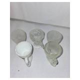 Vintage Pressed Glass Swan Egg Cups (Lot of 5)