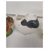 Vintage Animal Ceramic Egg Cups (Lot of 4)
