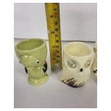 Animal Egg Cups - Vintage Ceramic Set of 4 - England (Lot of 4)