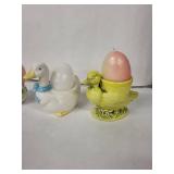 Duck Egg Cups - 4-Piece Vintage Ceramic Set