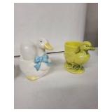 Duck Egg Cups - 4-Piece Vintage Ceramic Set