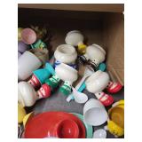 Assorted Plastic Egg Cups & Kitchen Accessories - Colorful Collectible Set