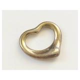 Tiffany & Co Elsa Peretti 925 Sterling Silver Open Heart Charm Pendant Spain
