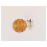 Sterling Silver 925 Flower Stud Earrings with Marcasite-Style Accents Petite