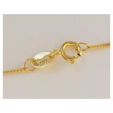 Sterling Silver 925 Gold Plated Clear Stone Knot Pendant Necklace