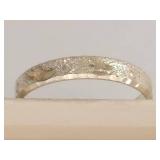 Sterling Silver Adjustable Leaf Pattern Band Ring Size 5 Open Wrap