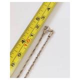 Sterling Silver Rope Chain Bracelet Lobster Clasp Approx 9 Inch Minimalist