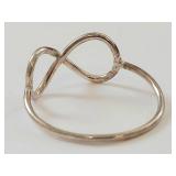 Sterling Silver Infinity Ring Size 6 Minimalist Openwork Band