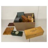 Vintage Machinist Tool Boxes Lot Standard Gage Company Tumico Wood Metal Storage Cases