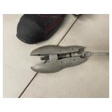 Gravity Guiding inversion boots, protective over-boots, lace-up boots and metal anchor tool gear lot