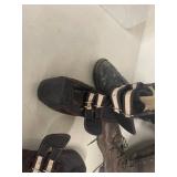 Gravity Guiding inversion boots, protective over-boots, lace-up boots and metal anchor tool gear lot