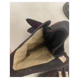 Gravity Guiding inversion boots, protective over-boots, lace-up boots and metal anchor tool gear lot