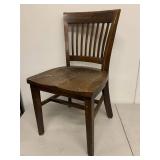 Vintage Wood Slat Back Chair U.S. Dept of Agriculture FCIC Government Institutional Office Seating