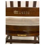 Vintage Wood Slat Back Chair U.S. Dept of Agriculture FCIC Government Institutional Office Seating