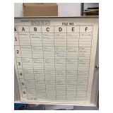 PlanHold Square Tube Roll File Poster Storage Cabinet 36 Slot Metal Plan File Organizer
