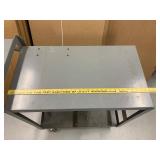 Little Giant gray steel 2-shelf utility platform cart with handle and red casters