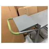 Little Giant gray steel 2-shelf utility platform cart with handle and red casters