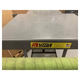 Little Giant gray steel 2-shelf utility platform cart with handle and red casters