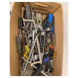 Large Mixed Hand Tool Box Lot Wrenches Pliers Screwdrivers Files Clamps Misc Garage Shop Tools