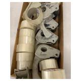 Bulk lot clear packing tape rolls with handheld dispensers shipping supply tools used warehouse