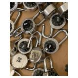 ACE Stainless Steel Dial Combination Padlocks with Number Labels & Locker Combo Sheet Lot