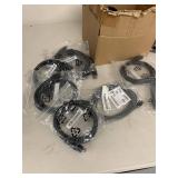 Box of Assorted Computer Power USB and Data Cables Mixed Lot New Sealed and Used