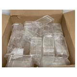 Bulk Clear Acrylic Hinged Lid Display Storage Boxes Small Containers Retail Counter Lot