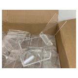 Bulk Clear Acrylic Hinged Lid Display Storage Boxes Small Containers Retail Counter Lot