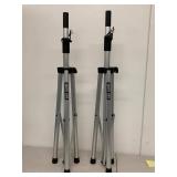 Pair Quik Lok SP-180 Adjustable Aluminum Tripod Equipment Stands Systems Made in Italy