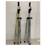 Pair Quik Lok SP-180 Adjustable Aluminum Tripod Equipment Stands Systems Made in Italy