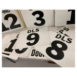 Warehouse SHIPPING RECEIVING USPS DLS numbered dock door signs and Destination Entry Door panels