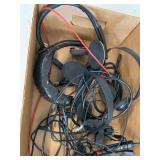 Bulk wired USB computer headsets mixed Logitech Sennheiser on-ear with mics for parts