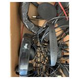 Bulk wired USB computer headsets mixed Logitech Sennheiser on-ear with mics for parts