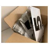 Large mixed metal sign letter panels black on white industrial signage plates for decor or crafts