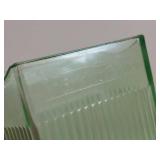 Diana Green Uranium Glass Holder & Estraus Materna Ribbed Clear Baby Formula Measuring Cup