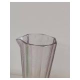 Diana Green Uranium Glass Holder & Estraus Materna Ribbed Clear Baby Formula Measuring Cup