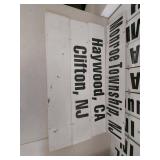 Set of 13 Spee-Dee Delivery Route Destination Metal Truck Signs City State Panels