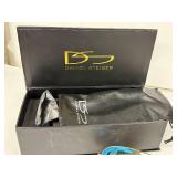 Daniel Steiger Aviator Sunglasses - Gold Tone Frame, Blue Mirror Lenses