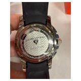 Swiss Legend Evolution SL-50064-07 Chronograph Watch - Gold Dial, Black Rubber Strap