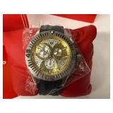 Swiss Legend Evolution SL-50064-07 Chronograph Watch - Gold Dial, Black Rubber Strap