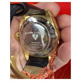 Swiss Legend Heritage Blue Sandstone Watch - Gold Tone Case, Leather Strap