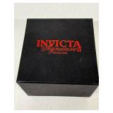 Invicta Signature II Collection Chronograph Watch - Rose-Gold Bezel, Black Dial, Brown Leather