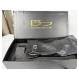 Daniel Steiger DS Aviator Sunglasses - Black Metal Frame, Smoke Lenses (Box & Pouch Included)