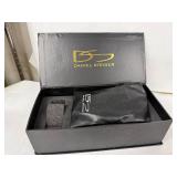 Daniel Steiger DS Aviator Sunglasses - Black Metal Frame, Smoke Lenses (Box & Pouch Included)