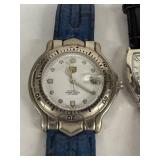 Tag Heuer Diver Watch & 2 Quartz Roman-Dial Dress Watches