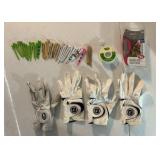 FOOTJOY and TaylorMade golf gloves and tees