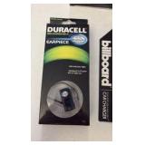 DURACELL Bluetooth ear piece, Billboard car charger, Trend LED selfie light, wireless pill speaker