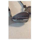 (3) GOLF clubs Titleist, Cleveland RTX 6, and Great White Tiger Shark GW-4