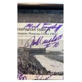 FRAMED Vikings autographed Metrodome Photo