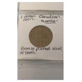 (1) SHEET foreign coins from Mexico Cantavos, Czech Republic, and Canada